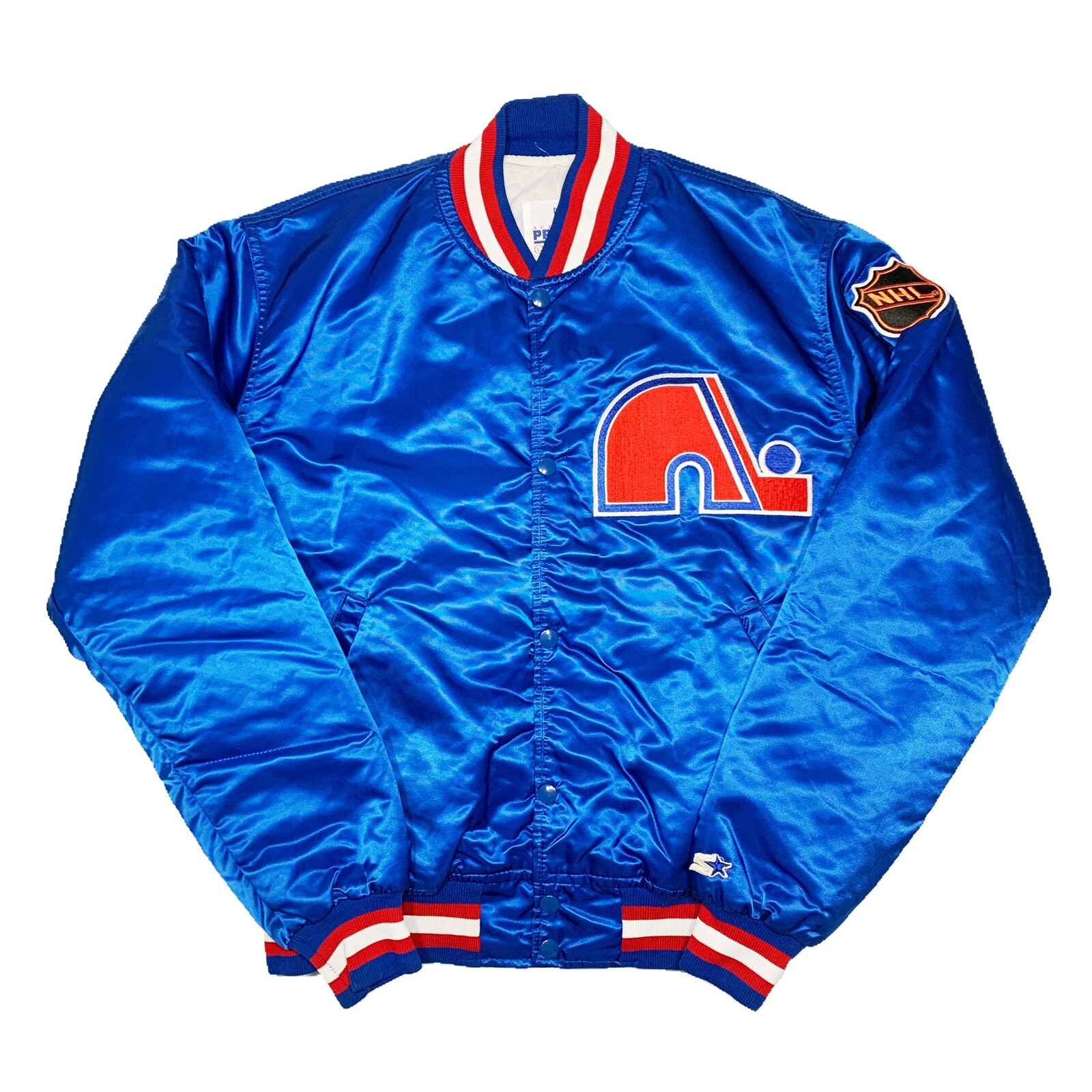 Vtg Rare NHL Quebec Nordiques Blue Starter Satin Jacket. Mens Large eBay