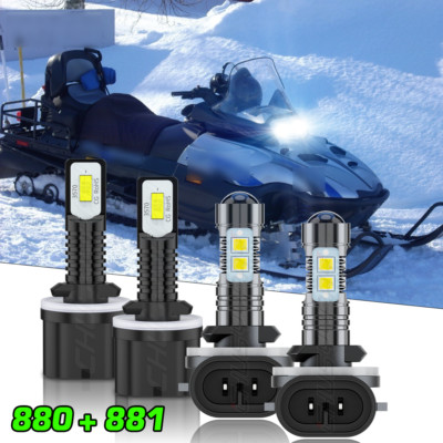 For Arctic Cat Crossfire 700 2006 LED Headlight Kit 4x 893 894 Combo White Bulbs