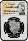 2023-S  PEACE  US Mint Silver Dollar,   PF70 by NGC,   an EXCEPTIONAL coin!!!!