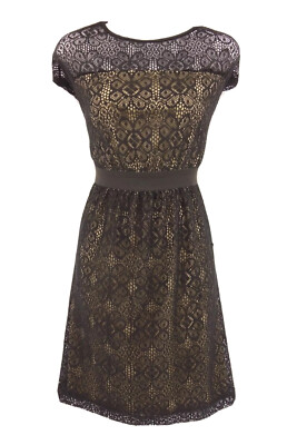 EMMA & MICHELE Dress Women's M Black Cream Lace Sleeveless | eBay