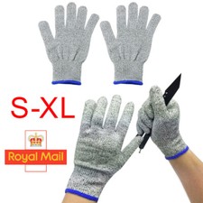 1 PAIR CUT RESISTANT LEVEL 5 WORK KNIFE-SAFETY GLOVES GRIP PROTECTION NON SLIP H