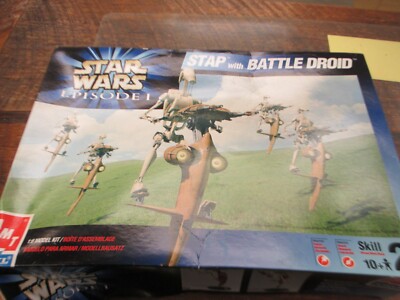 Star Wars Episode 1 Stap with Battle Droid Model Kit 1999 AMT Ertl - New