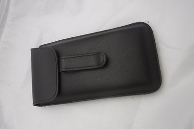 best selling  sturdy large seni-hard pocket clip eyeglass case Brown
