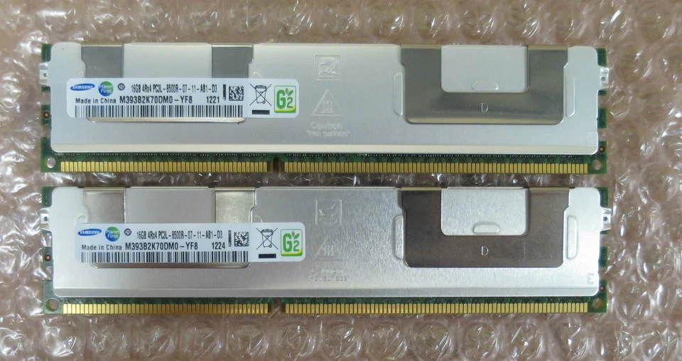 Fujitsu 32GB (2X16GB) DDR3 LV 1066 MHZ PC3-8500R ECC 38018979 S26361-F4523-R925 - Image 1 of 1