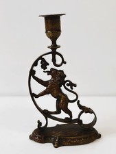 Antico candeliere del 18-19 ° secolo bronzo, barocco vittoriano, bronzo dorato