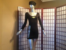Nasty Gal Black Cycra Racing Promotion Sexy Dress Womens Apparel Sze S Garment