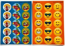 Trend Scratch n Sniff Scented Stickers FRUIT PUNCH & ORANGE crayons Happy Face