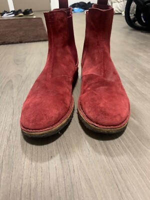 Bottega Veneta Red  Suede slip on Desert Boots Size US 8.5