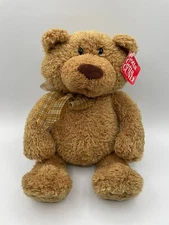 New Damaged Tag Gotta Getta GUND BONKERS 13" Brown Tan Bow Cuddly Plush #15033
