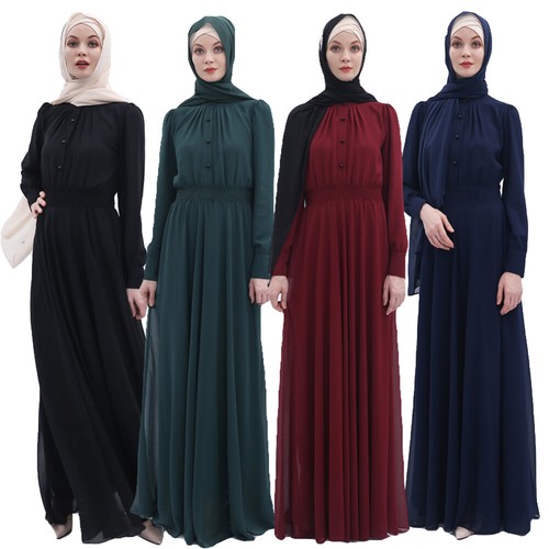 Abaya Kaftan Chiffon Robe Muslim 