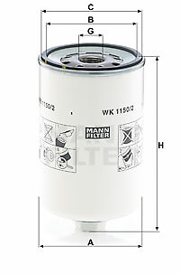 Filtre à carburant MANN-FILTER WK 1150/2 - Photo 1 sur 1