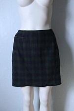 Vintage 90s Y2K Limited America Green Plaid Mini Skirt Size 12 Made in Italy