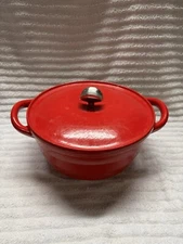 Dash of That Red Enameled Cast Iron Dutch Oven Pot Heavy