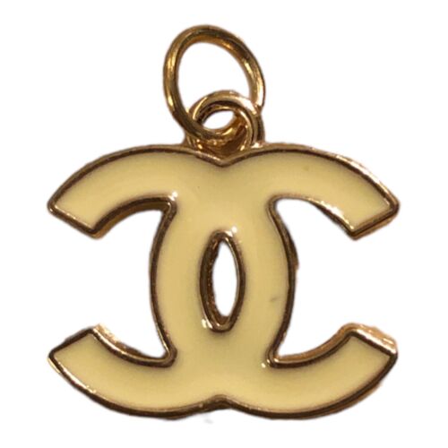 Chanel Cream & Gold Zipper Pull Pendant 18MM - Afbeelding 1 van 1