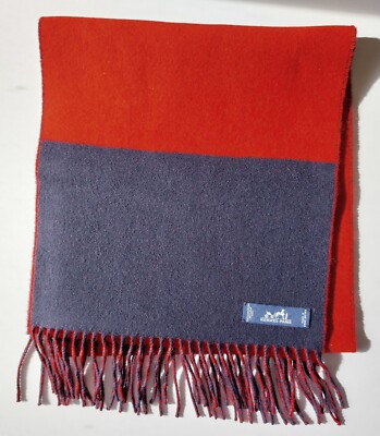 Neu! Hermès Hermes Schal Rot / Blau gemischt