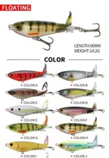 Señuelo de pesca Whopper Popper 90 estilo 14,2 g Topwater - Elige el color