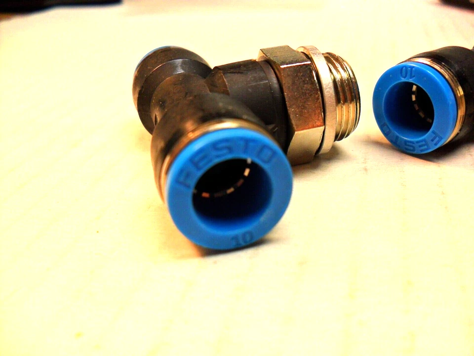 qty 2 - 209719 Festo QST-3/8-10 T-Fitting 10mm - New - USA SELLER - Image 3 of 4