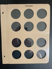 Dansco Blank Silver Dollar Album Page #7177, New.