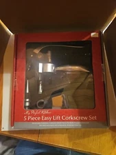 5-Piece Easy Lift Corkscrew Set - Zinc Alloy Original Box