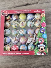 Set Of 25 Disney Hallmark Countdown To Christmas Fillable Ornaments