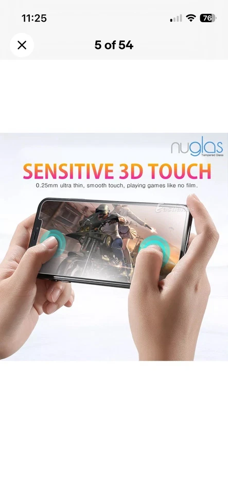 4x Tempered Glass Full Coverage Screen Protectors For iPhone 13 Mini - Image 4 of 4