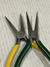 Vintage M.Klein & Sons Thin Needle Nose Pliers 2 pc. Electricians Tools