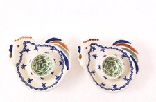 2 X POLISH POTTERY HEN EGG CUPS MADE IN POLAND EGGCUPS VGC