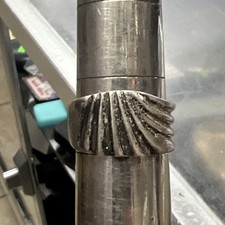 Vintage Rare ND 925 Sterling Silver Thick Band Fluted Ribbed Ring 9g Size 9.5