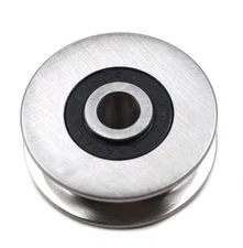 Stainless Steel Deep Groove Ball Bearings Pulley Metal Pulley Wheel Bearings ...
