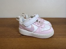 Nike Toddler Girls Low Top Sneakers Pink/White Hook Loop US 4C DV5458-105