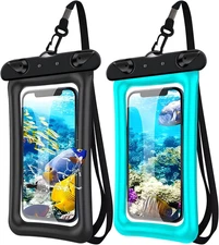 2 Pack Waterproof Floating Phone Pouch IPX8 Floatable Waterproof Phone Case with