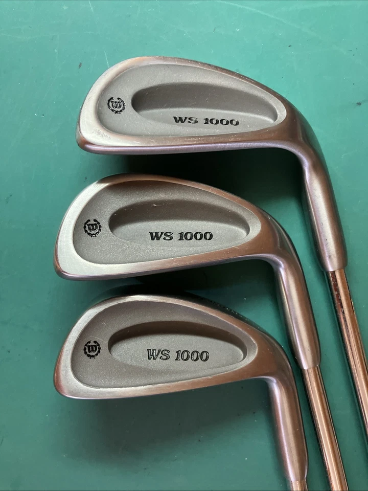 Conjunto de tacos de golfe Wilson WS-1000, 3 4 5 6 8 9 pitch wedge. Eixos flexíveis correspondentes. LN. - Imagem 4 de 4