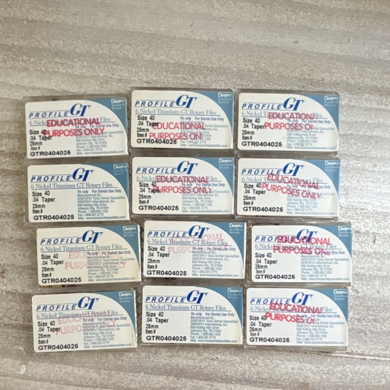 Dentsply Profile GT Rotary Files Size 40 25mm .4 Taper Endodontics Dentistry12x6