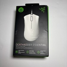 Razer DeathAdder Essential Gaming Mouse White RGB 6400 DPI Wired Optical NIB