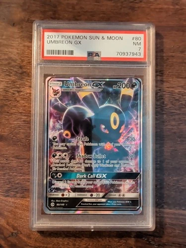 Umbreon GX 80/149 Ultra Rare SM Base Set PSA 7