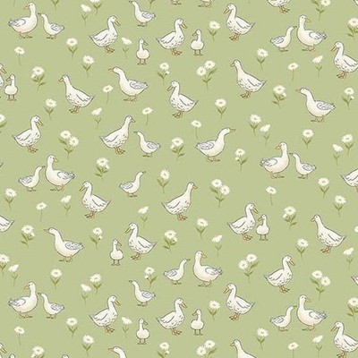 1/2 Yard Fabric - Little Ones | Ducks Green by Makower UK for Andover Fabrics