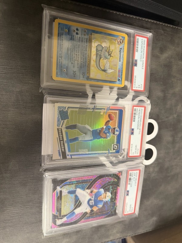 PSA 10 Football Lot + Bonus Vintage Pokémon Jungle 1999 PSA 5 Slab