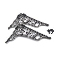 Oakcrafts - Pair of Antique Cast Iron Heritage Shelf Brackets 220mm x 150mm