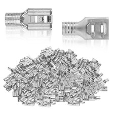 150 PCS High Temperature Female Non Insulated Spade Connectors, 1/4" 6.3Mm Fem