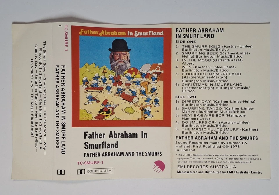 Father Abraham In Smurfland Cassette Tape - The Smurfs TV Cartoon Soundtrack - Image 4 of 4