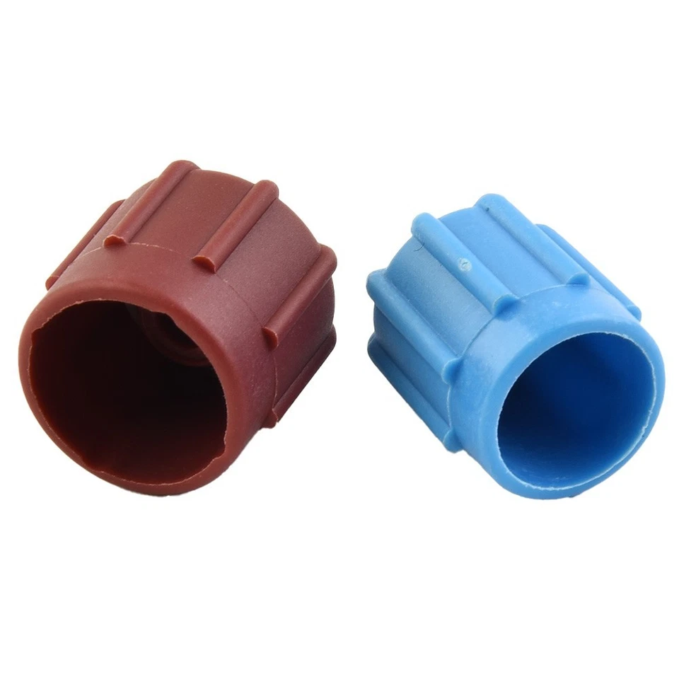 2pcs Automotive Air Conditioning Plastic Protection Cover Kit AC A/C System Cap - Image 3 of 4
