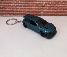 Keychain For 92-95 Honda Civic Hatchback Eg Teal Jdm Turbo Drag Car Keys Chains