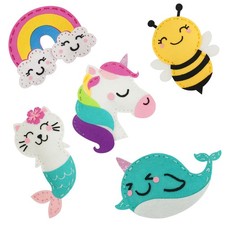 Sewing Kit Make Your Own Creative Felt Plush Animals Craft Art Set for Beginn...
