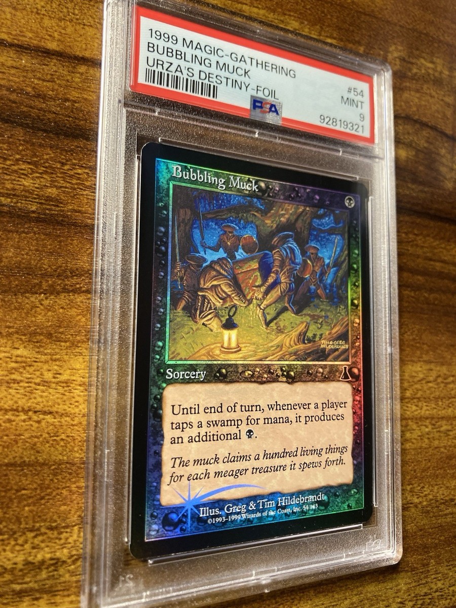 MTG✨BUBBLING MUCK FOIL✨Urza's Destiny PSA 9 MINT Sorcery