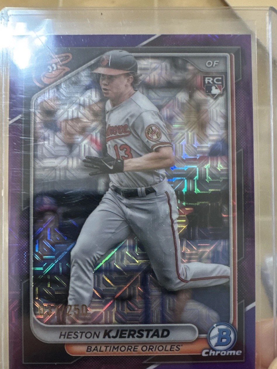 2024 Bowman Chrome - Heston Kjerstad #44 Purple Mojo Refractor /250 (RC)