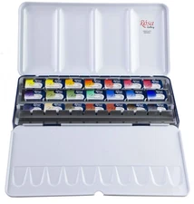 ROSA Gallery Professional Watercolor Paint Set, Made in Ukraine, 21 Water Col...