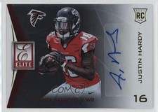 2015 Panini Donruss Elite Rookie Signatures Justin Hardy #ERS-JH Auto 0q3
