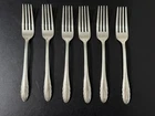 6 Gorham Lyric Sterling Silver Dinner Forks 7 3/8” 269g No Mono Vintage 1940