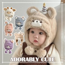 Plush Bear Earmuffs, Thick and Warm Double-layer Hat For Winter U2J1