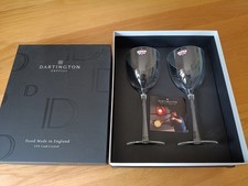 Image of Dartington Crystal Emily very large wine glasses gift set boxed new unused